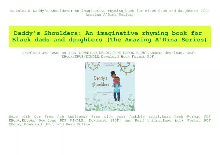 download daddy s shoulders an imaginative rhyming