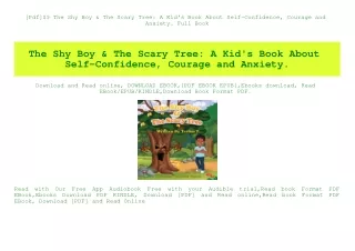 [Pdf]$$ The Shy Boy & The Scary Tree A Kid's Book About Self-Confidence  Courage and Anxiety. Full Book