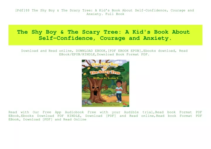 pdf the shy boy the scary tree a kid s book about