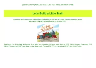 [DOWNLOAD^^][PDF] Let's Build a Little Train [KINDLE EBOOK EPUB]