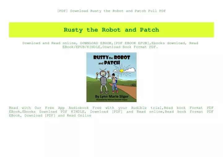 pdf download rusty the robot and patch full pdf