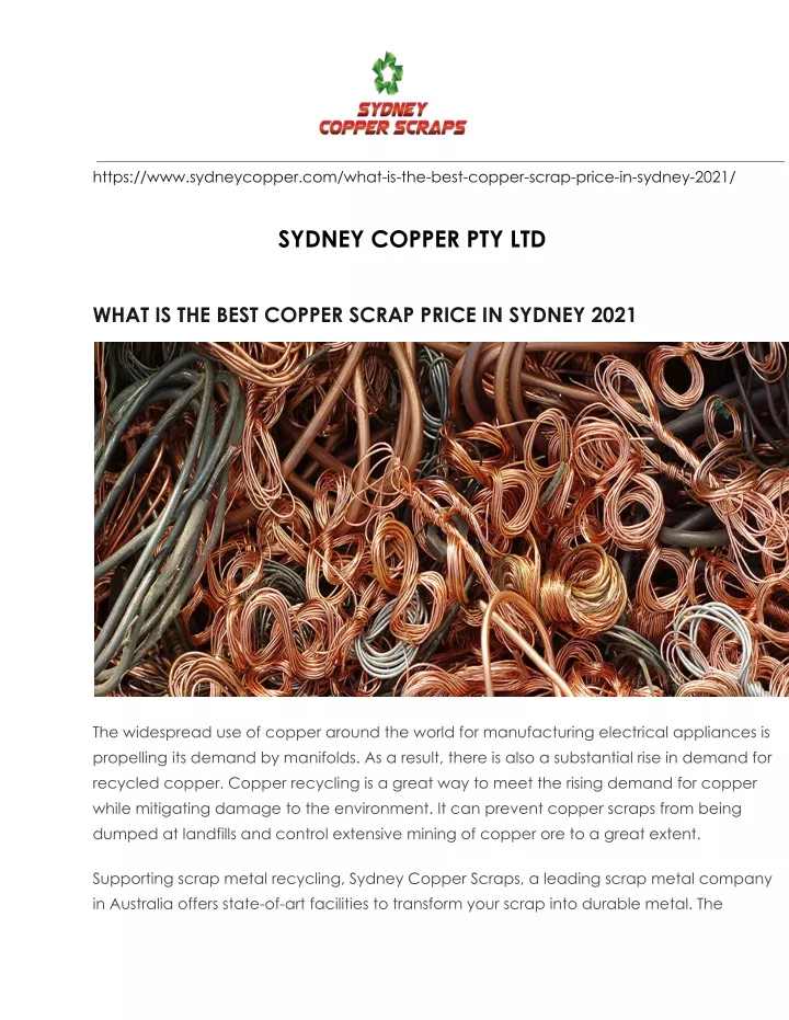 https www sydneycopper com what is the best