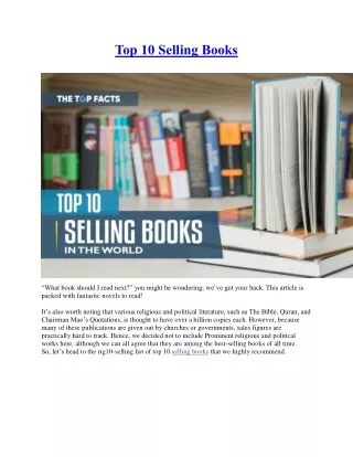 Top 10 Selling Books
