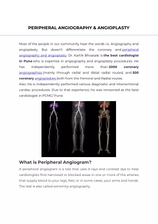 peripheral angiography angioplasty