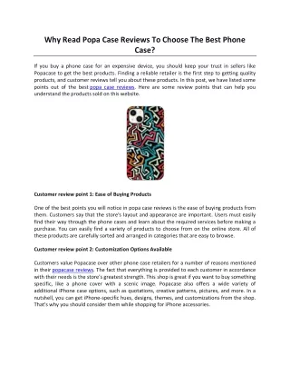 Why Read Popa Case Reviews To Choose The Best Phone Case?