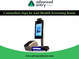 Contactless Sign In And Health Screening Kiosk