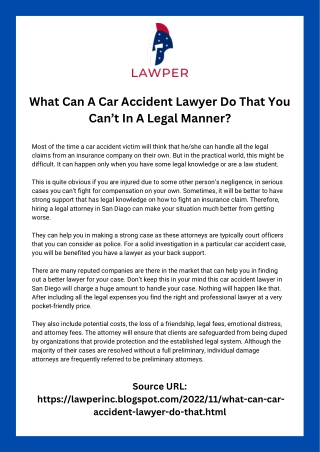 What Can A Car Accident Lawyer Do That You Can’t In A Legal Manner
