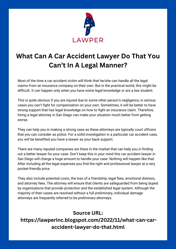 what can a car accident lawyer do that