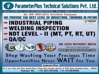 Get The Best NDT Training Institute in Muzaffarpur with Latest Technics