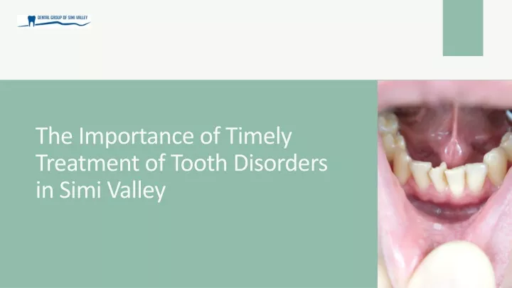 the importance of timely treatment of tooth