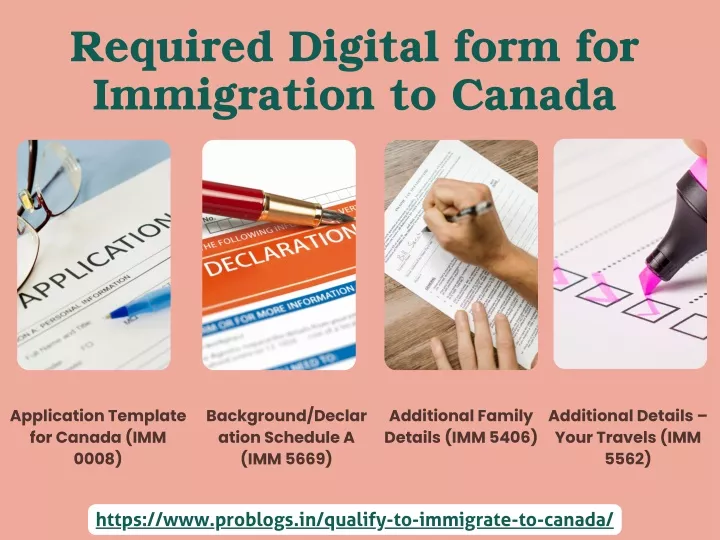 required digital form for immigration to canada