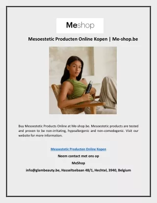 Mesoestetic Producten Online Kopen | Me-shop.be
