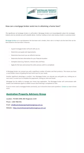 Investment Property Advisors in Melbourne | Australian Property Advisory Group