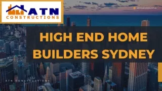 High End Home Builders Sydney
