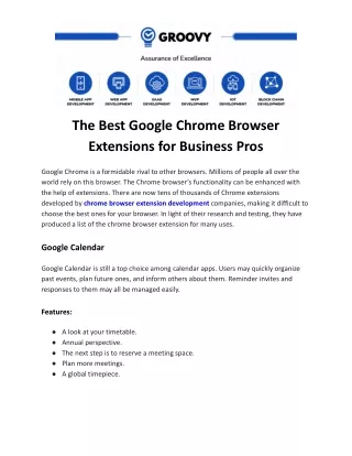 The Best Google Chrome Browser Extensions for Business Pros