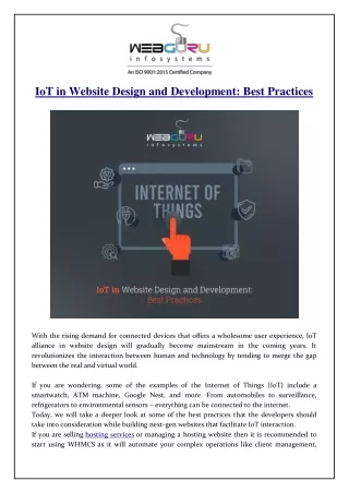iot in website design and development best
