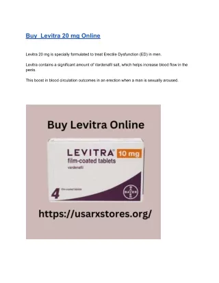 Buy Levitra Online Without Prescription