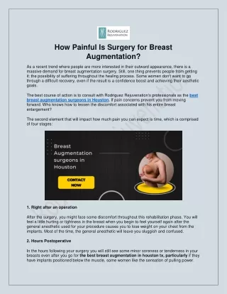 Best Breast Augmentation Surgeons in Houston