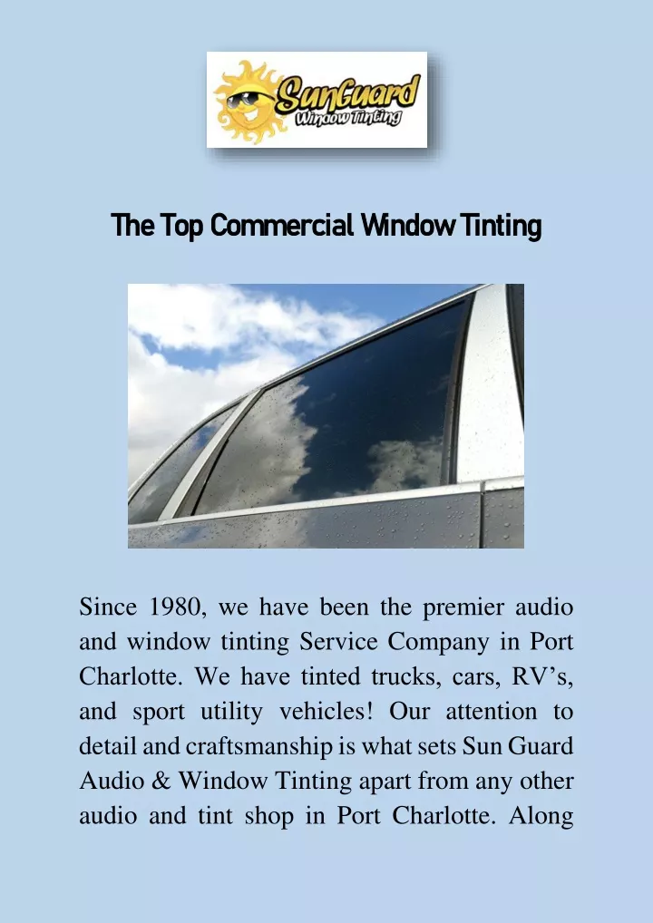 the top commercial window tinting