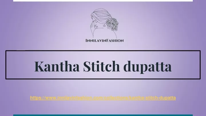 kantha stitch dupatta