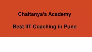chaitanya s academy best iit coaching in pune