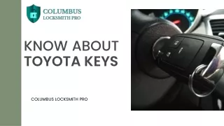 Know About Toyota Keys