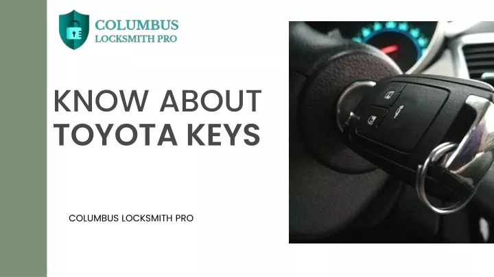 know about toyota keys