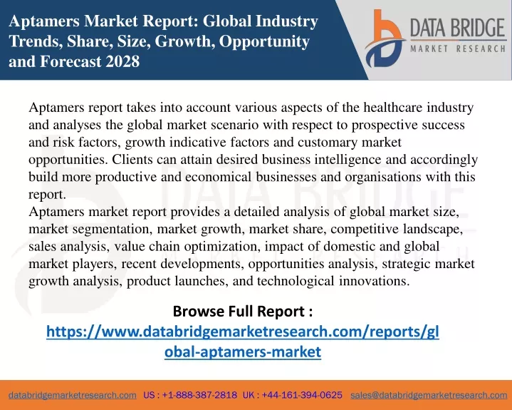 aptamers market report global industry trends