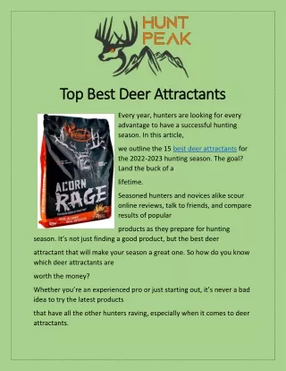 top best top best deer attractants deer
