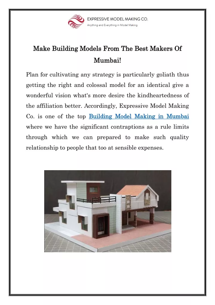 make building make building models