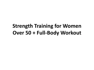 Strength Training for Women Over 50   Full-Body Workout