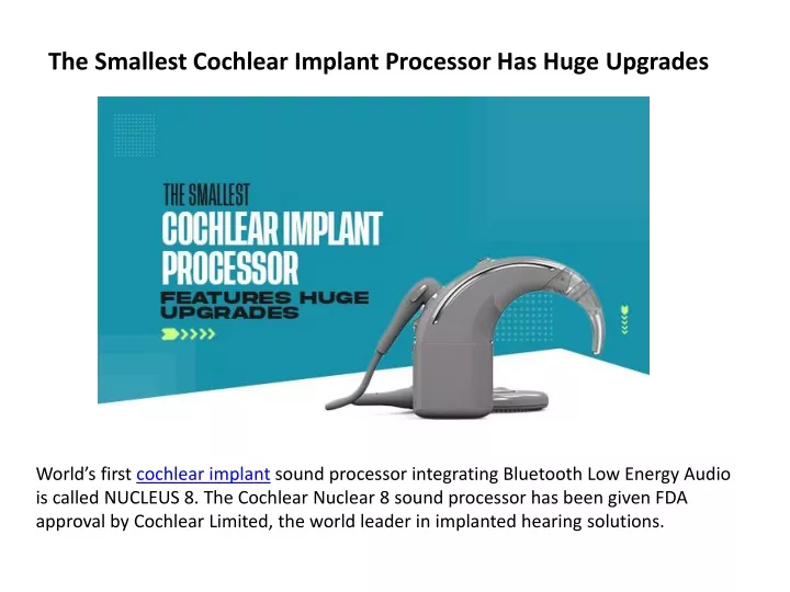 the smallest cochlear implant processor has huge