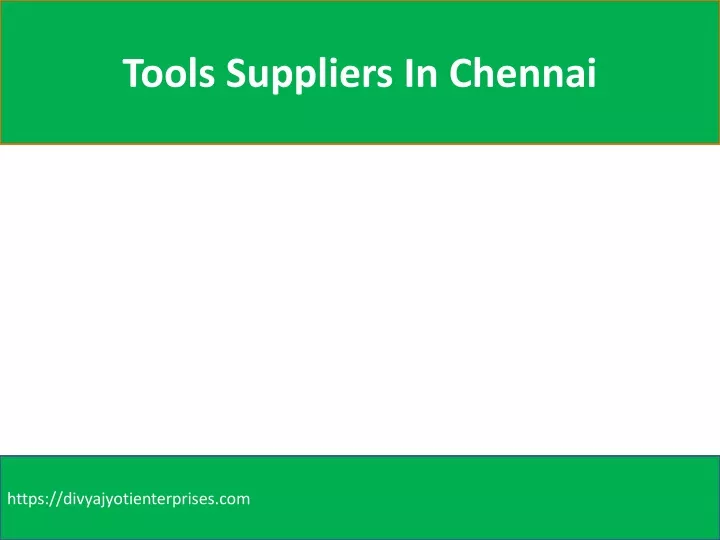 tools suppliers in chennai