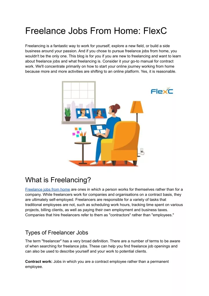 freelance jobs powerpoint presentation