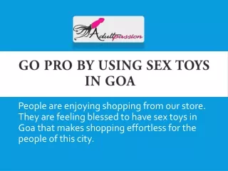 Sex Toys in Goa- Adultpassion