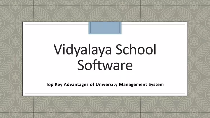 vidyalaya school software