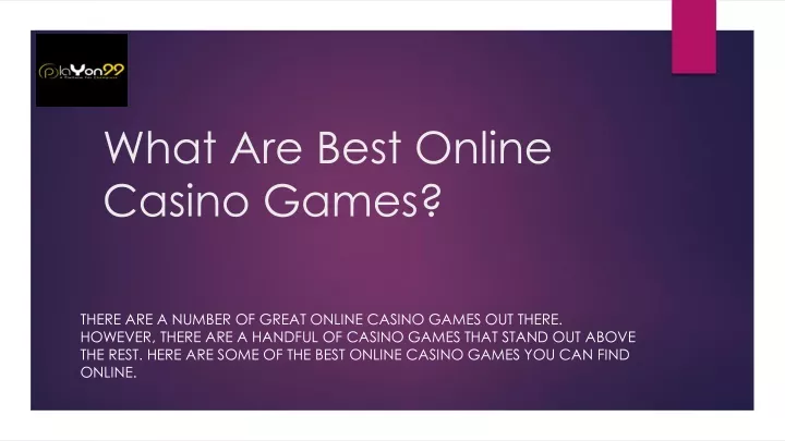 what are best online casino games