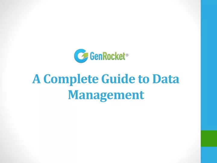 a complete guide to data management