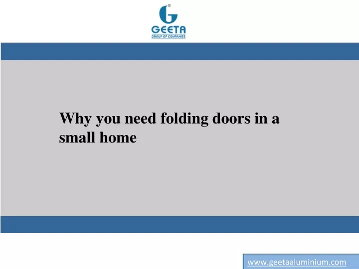 why you need folding doors in a small home