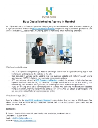 Best Digital Marketing Agency in Mumbai