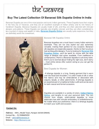 Banarasi Dupatta Online