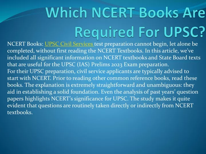 ncert books upsc civil services test preparation