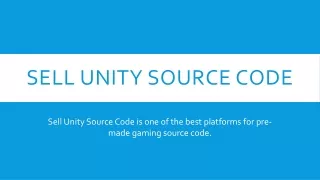 sell unity source code