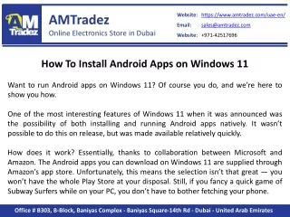 How To Install Android Apps on Windows 11 _ AMTradez