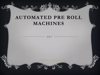 automated pre roll machines