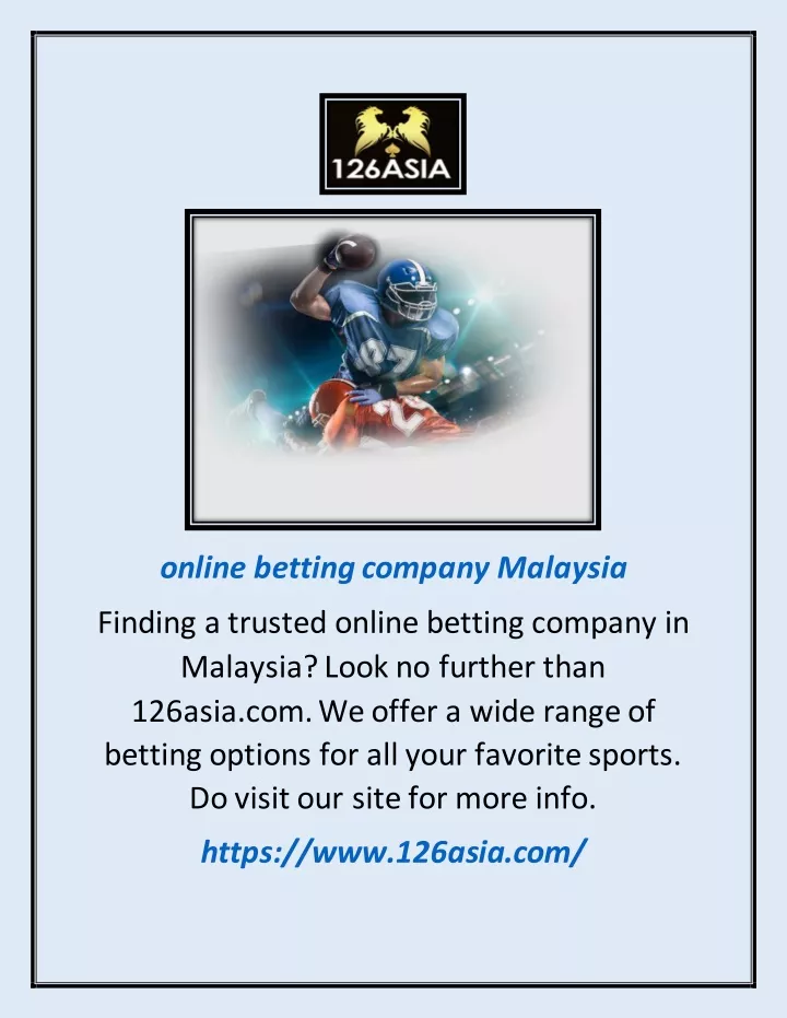 online betting company malaysia