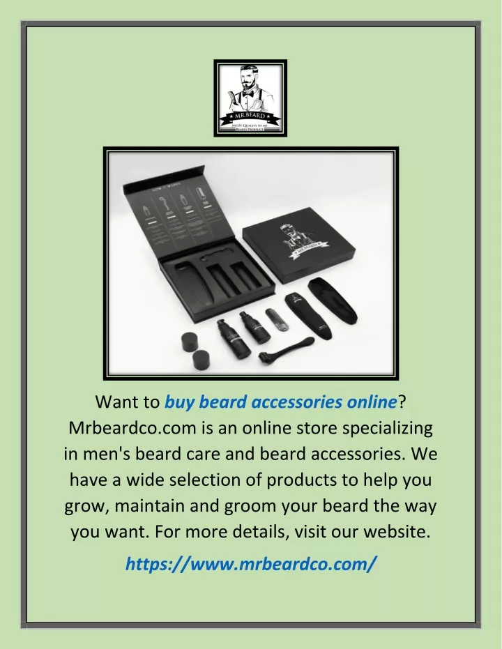 want to buy beard accessories online mrbeardco