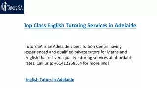 top class english tutoring services in adelaide