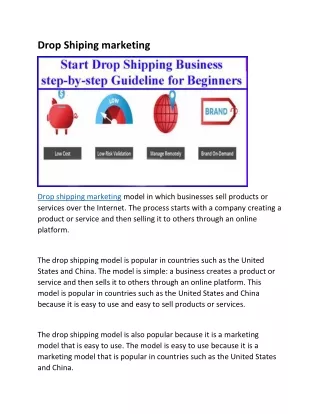 Drop Shiping marketing