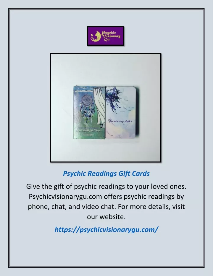 psychic readings gift cards